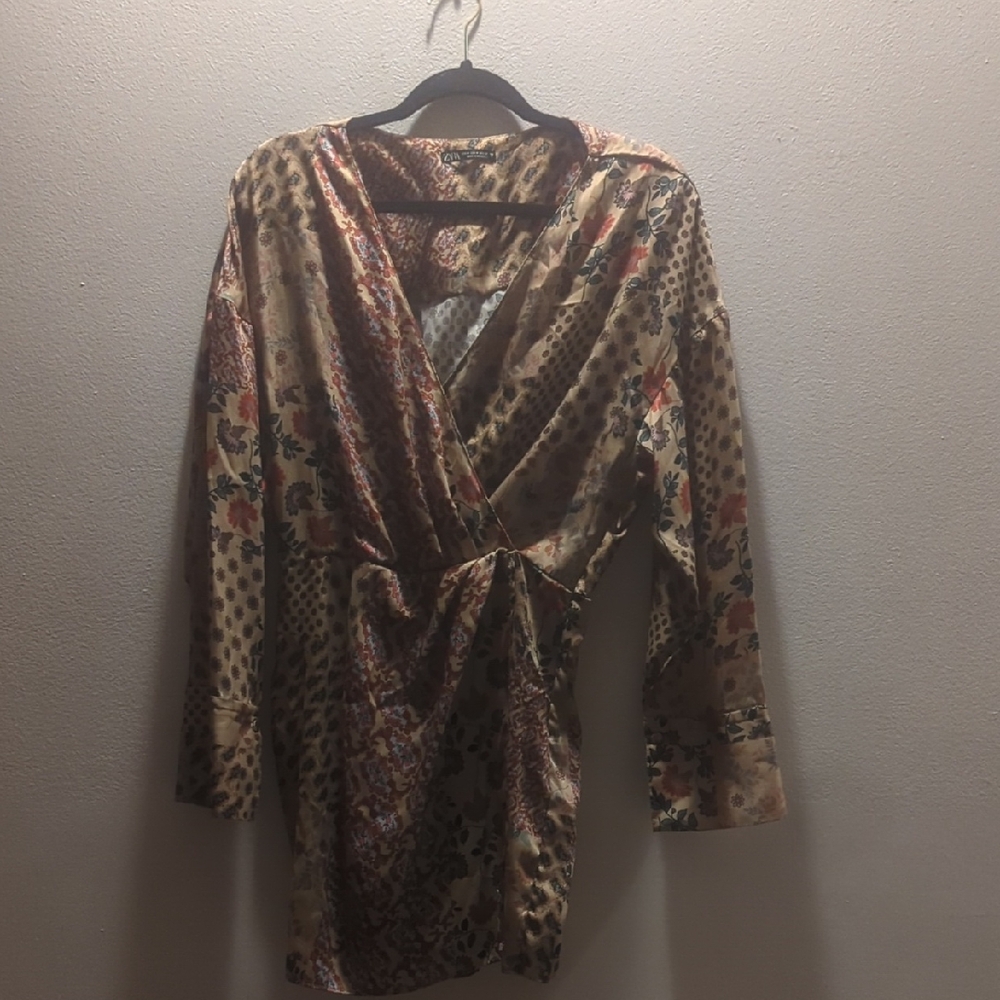 Zara Multicolor Patterned Dress